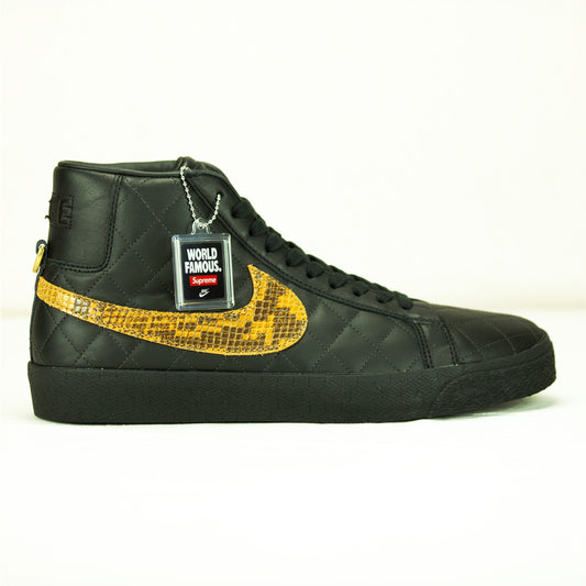 Supreme x Nike SB Zoom Blazer Mid QS - "Black Snakeskin 2022"