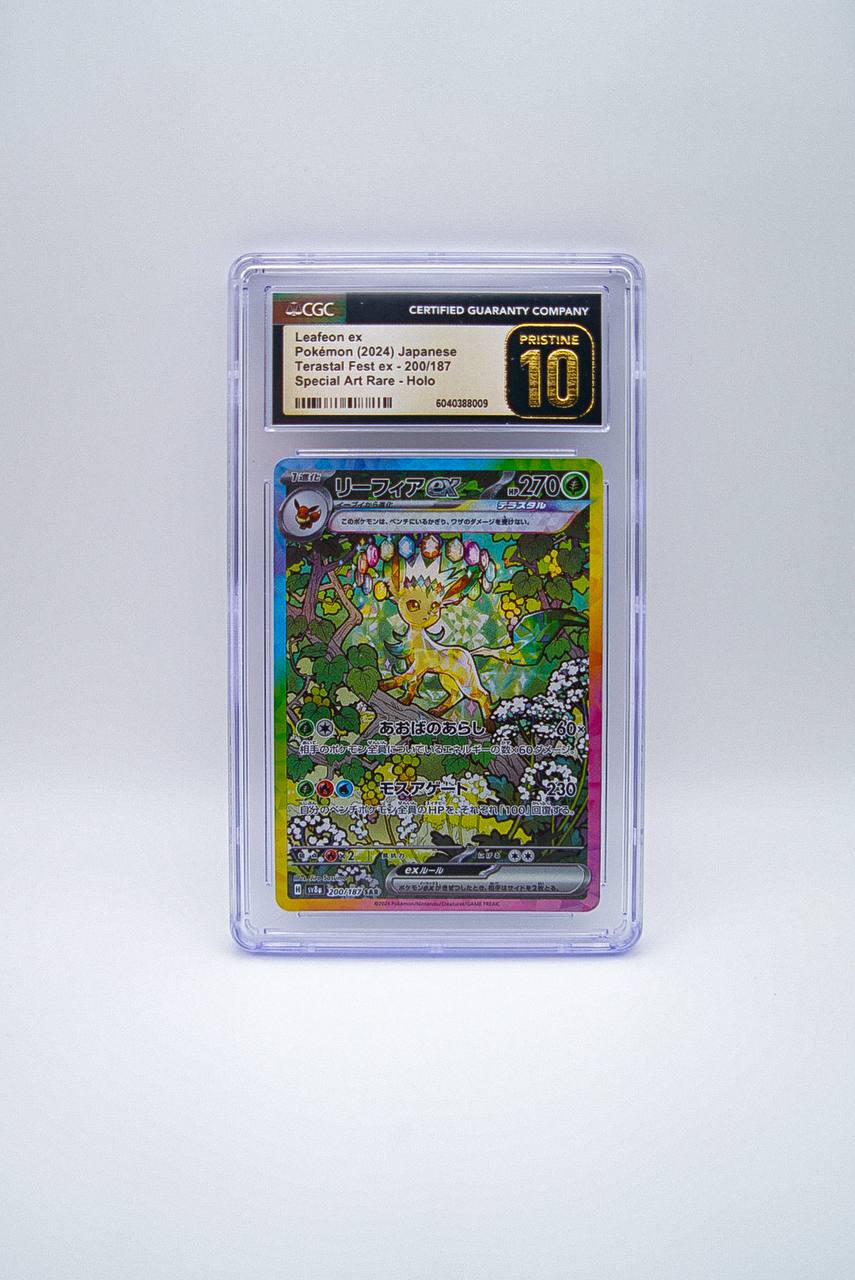 CGC Pristine 10 - Leafeon ex (JP) Pokemon • Special Art Rare • 200/187