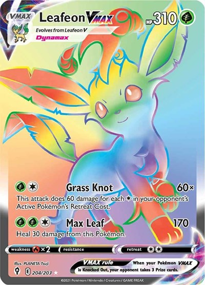 PGS 9.5 - Pokemon Leafeon VMAX Secret Rare • 204/203