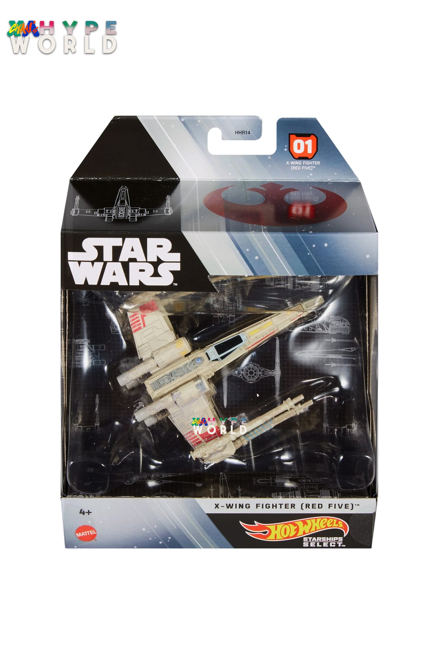 Hot Wheels Star Wars Starships Select X-Wing Fighter (Red Five)