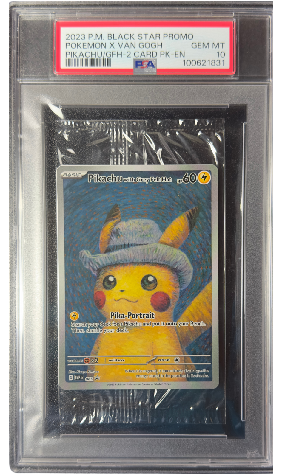 PSA 10 GEM MINT - 2023 Pokémon Black Star Promo Pikachu X Van Gogh GFH-2 Card (Sealed) #100621831