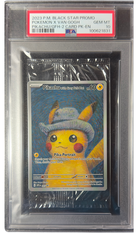 PSA 10 GEM MINT - 2023 Pokémon Black Star Promo Pikachu X Van Gogh GFH-2 Card (Sealed) #100621831