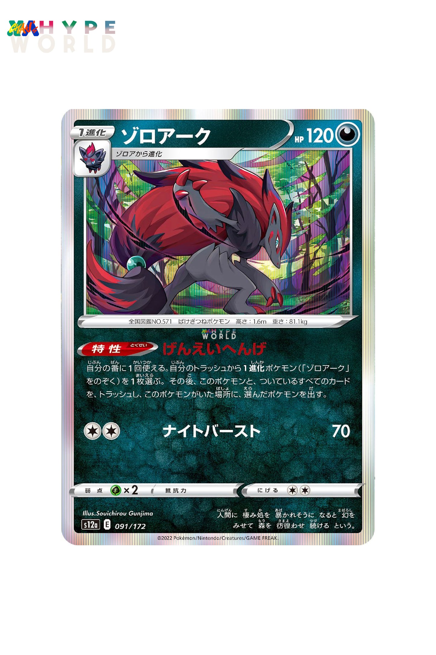 Zoroark 91/172 Rare