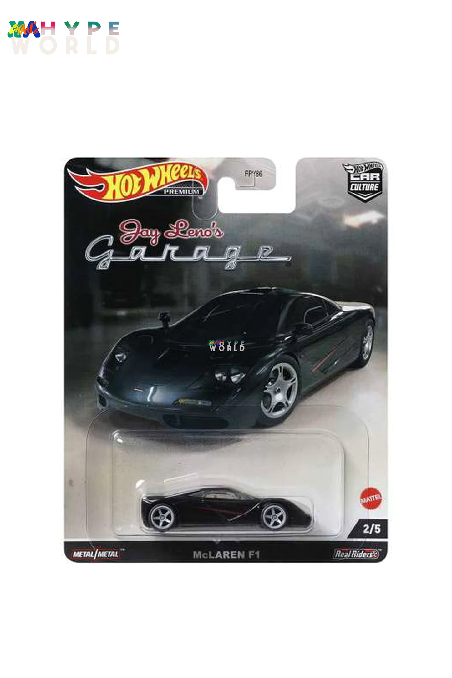 Hot Wheels Premium - 2022 Car Culture Jay Leno Garage Black Mclaren F1