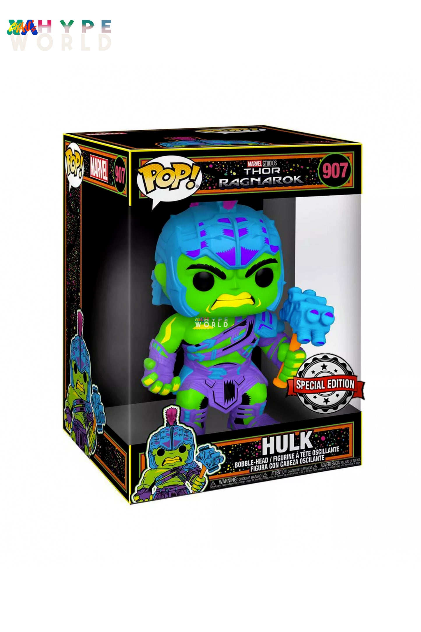 Marvel Studios Thor Ragnarok Hulk Black Light 10" 907 Special Edition